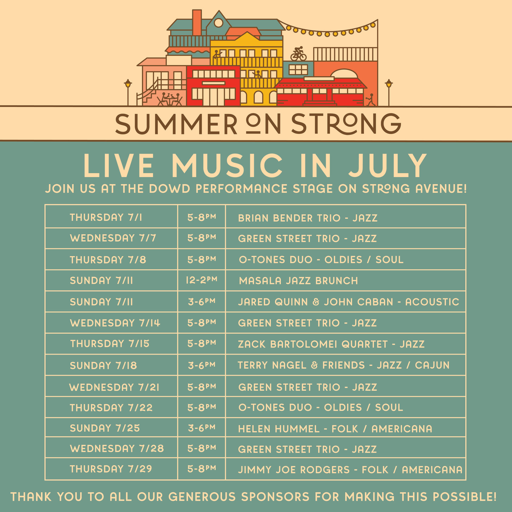 Summer on Strong Helen Hummel Folk/Americana Sunday, July 25th