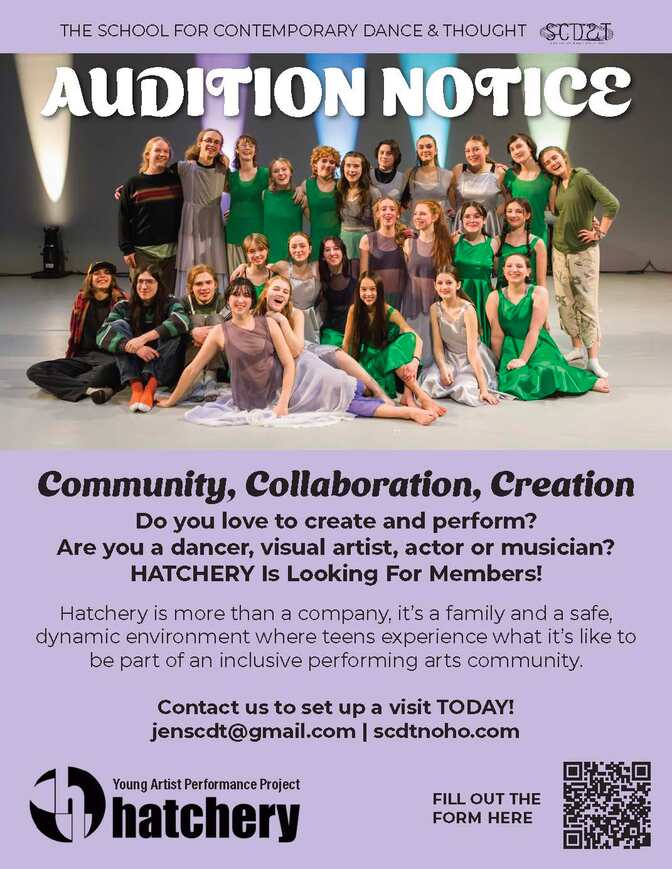 Scdt Hatchery Audition Notice Spring 2025 2
